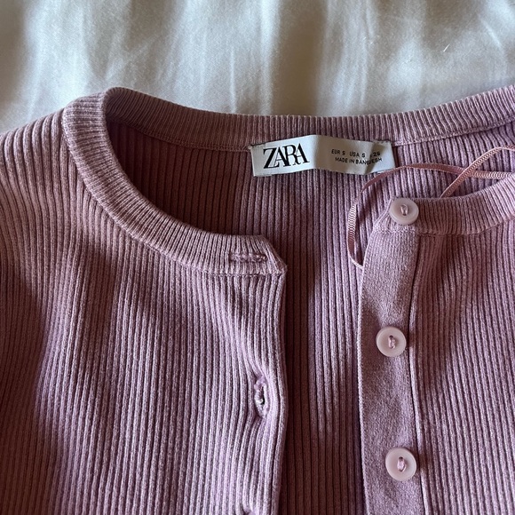 ZARA dusty rose color short cardigan small - Picture 2 of 5